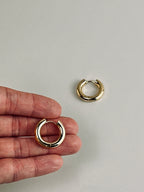 18k gold plated hoop earrings – tarnish-resistant and hypoallergenic