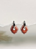 Versilana, soft terracotta polymer clay charm earring, add personality to your favorite hoops — a warm, elegant display highlighting the charm’s soft tone and minimalist design.